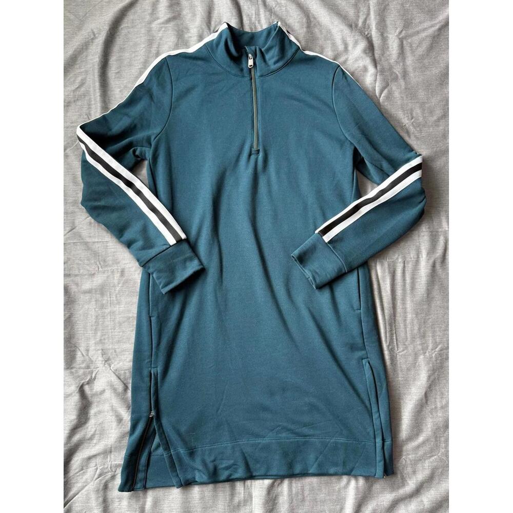 Athleta Crosstown Womens Track Dress Size Medium Oceanic Teal Sporty Athletic